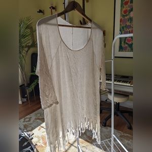 White fringe top or dress
